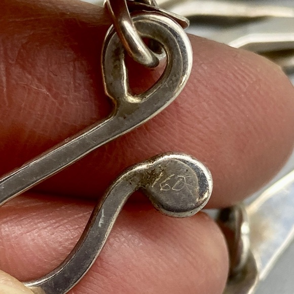 Vintage Sterling Silver & Bruneau Jasper Medallion Necklace - Picture 9 of 16